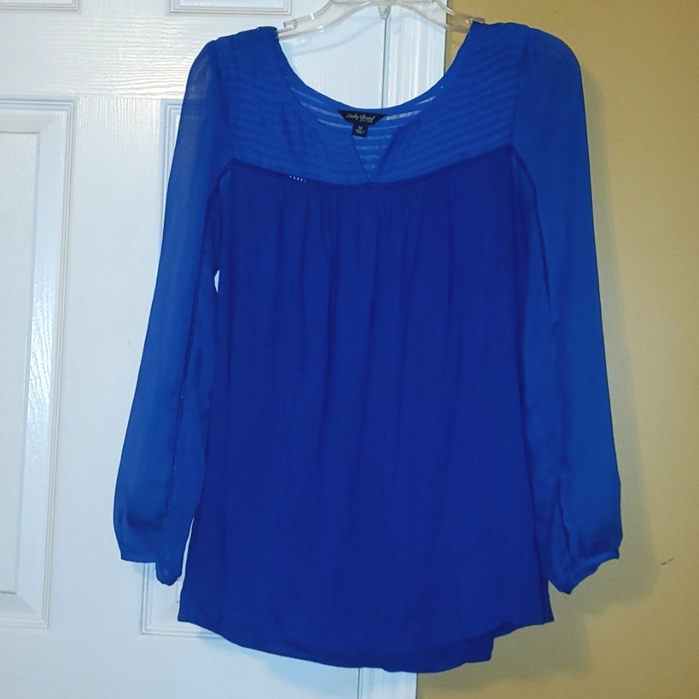 Lucky Brand Women's Royal Blue Top Size Medium NWOT